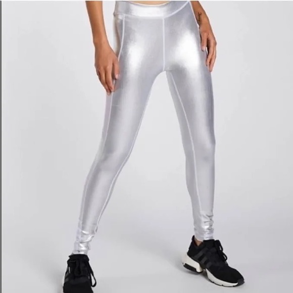 SecndNture Mesh Side Panel Leggings In Silver-Grey - Picture 4 of 5